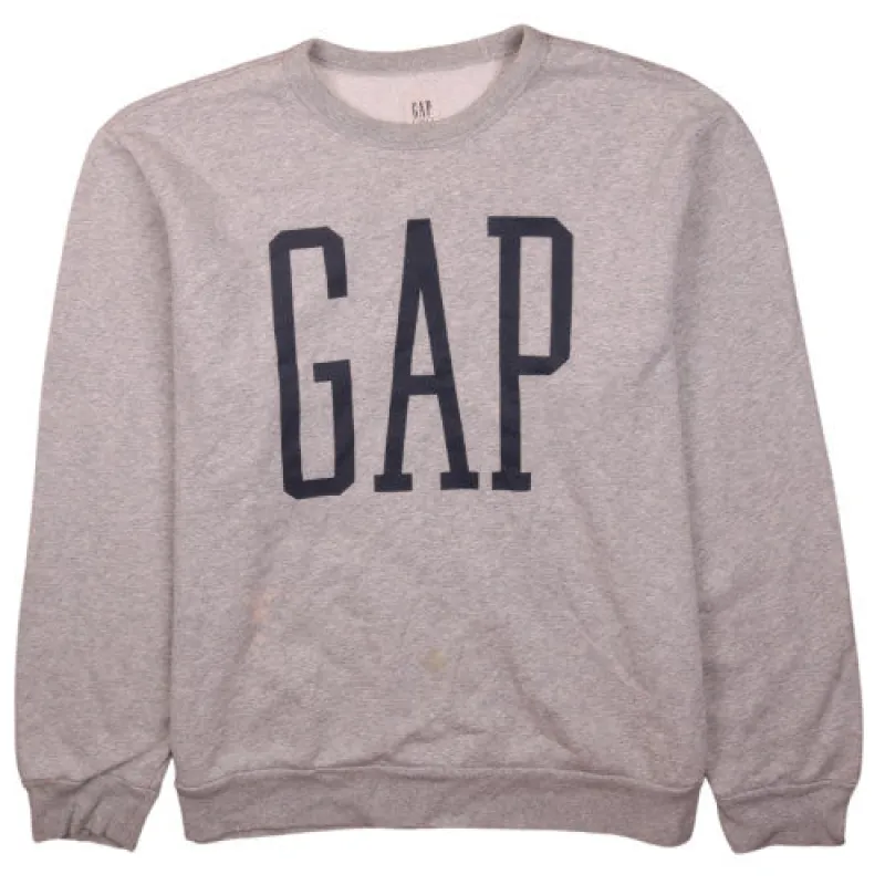 Gap 90's Spellout Grey Crewneck Sweatshirt Men's Large Logo sold by Vintage Club