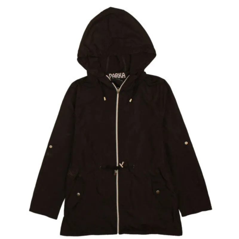 Vintage 90's Active Black Hooded Windbreaker, Men's Small Zip Jacket sold by Vintage Club