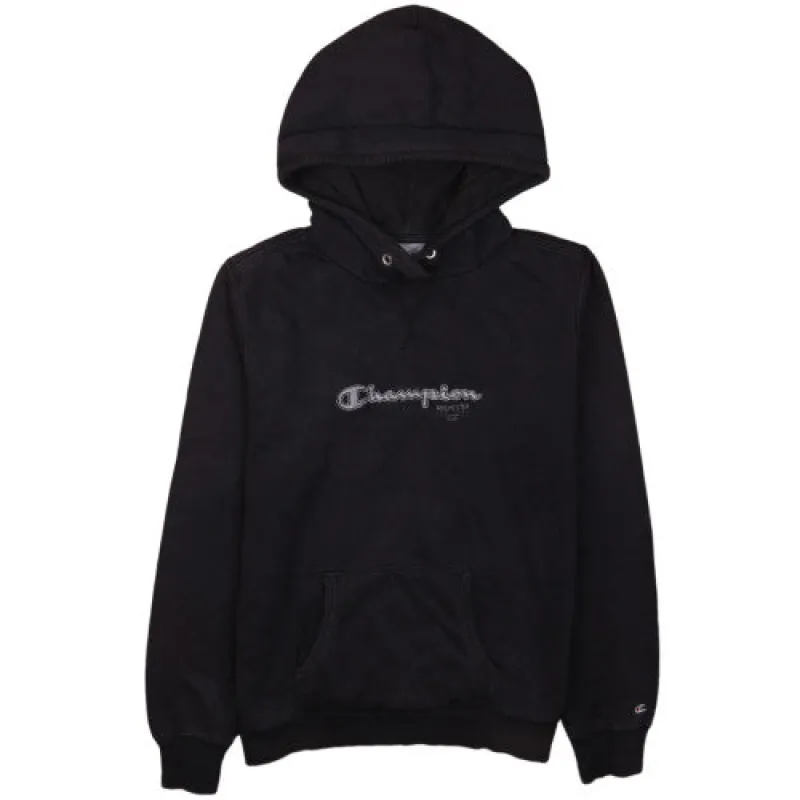 Champion 90's Black Pullover Hoodie L Embroidered Rochester Logo sold by Vintage Club