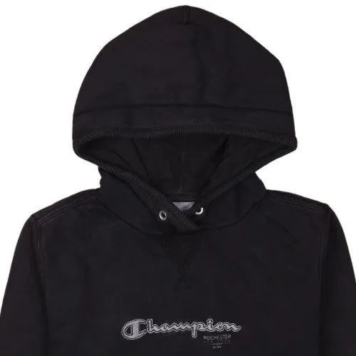 Champion 90's Black Pullover Hoodie L Embroidered Rochester Logo sold by Vintage Club product image thumbnail 3