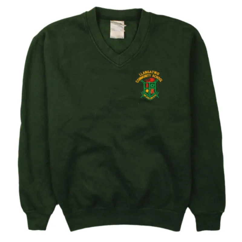 Russell Athletic Vintage 90s Green V Neck Sweatshirt Men's S School sold by Vintage Club