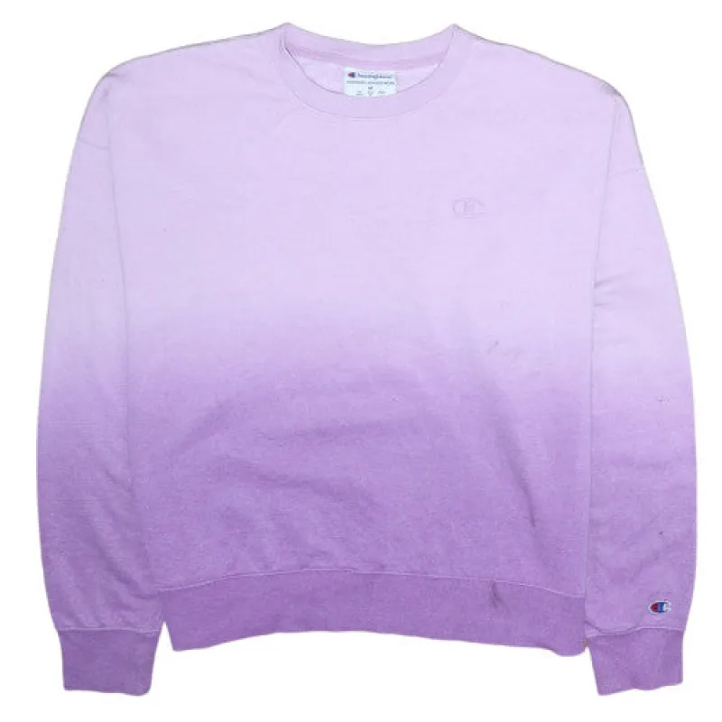 Champion 90's Ombre Crew Neck Sweatshirt Small Logo Purple Medium made by Champion