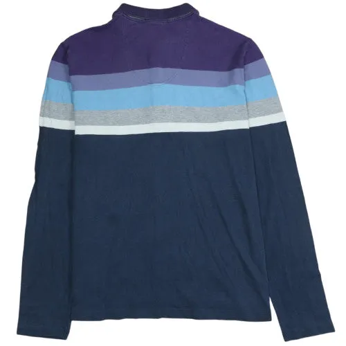 HUGO BOSS 90s Navy Multi Stripe Long Sleeve Polo Shirt Men's L sold by Vintage Club product image thumbnail 2