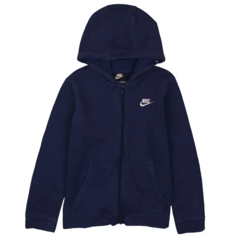 Nike Vintage 90s Navy Blue Full Zip Hoodie Women's Large Swoosh Logo sold by Vintage Club