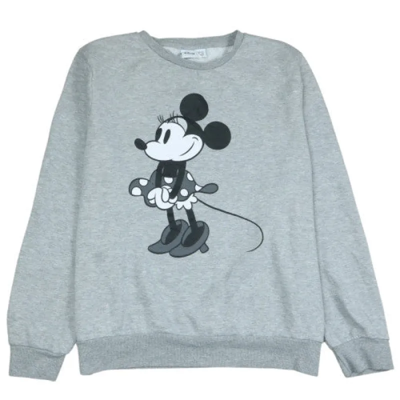 Vintage Disney 90's Grey Mickey Mouse Sweatshirt Large Crewneck Top sold by Vintage Club