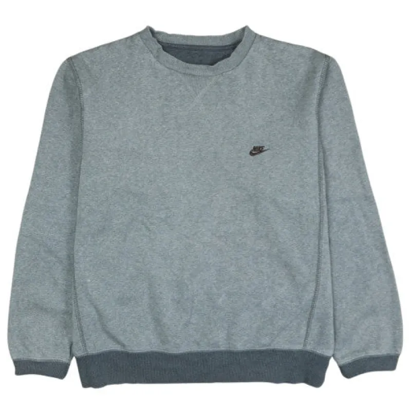 Nike Vintage 90s Crew Neck Sweatshirt Medium Grey, Embroidered Swoosh sold by Vintage Club
