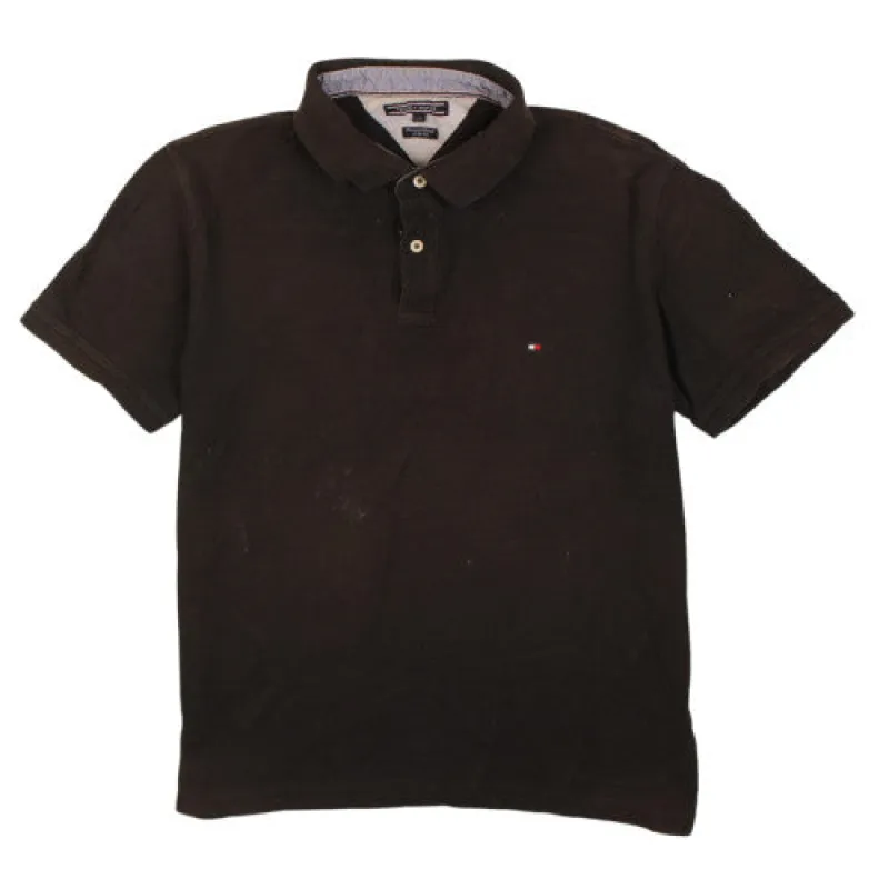 Tommy Hilfiger Black 90's Vintage Slim Fit Polo Shirt XXLarge 2XL sold by Vintage Club