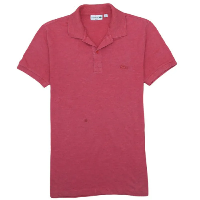 Lacoste 90s Pink Slim Fit Men's Polo Shirt - Small, Croc Logo sold by Vintage Club