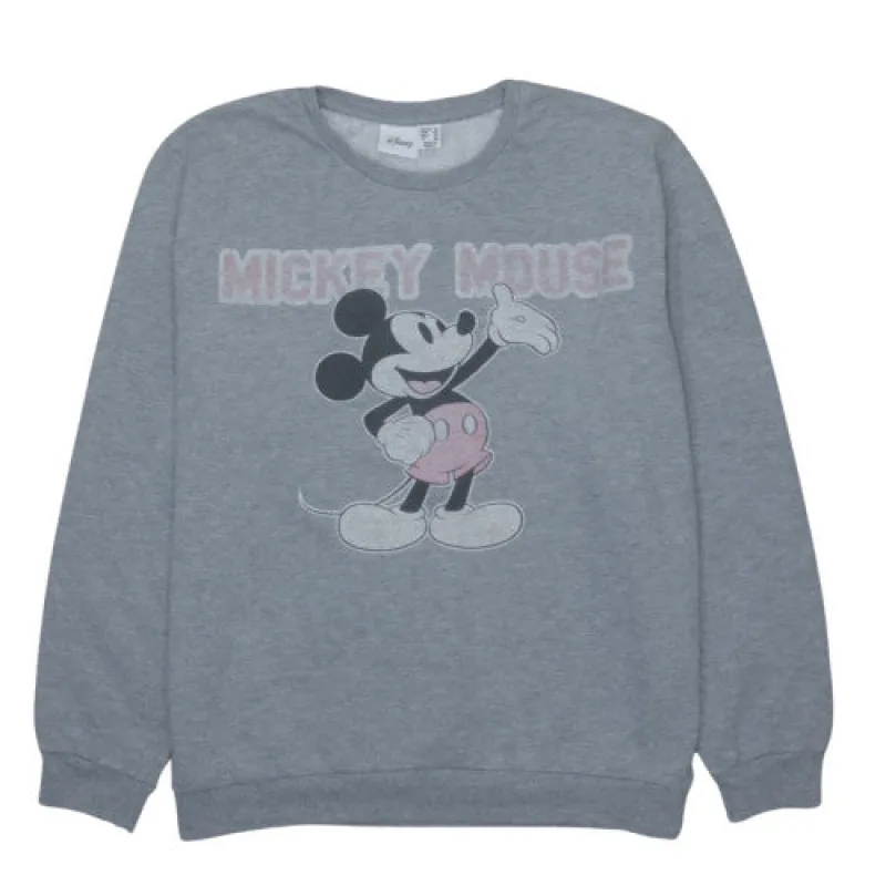 Disney 90's Vintage Mickey Mouse Grey Crew Neck Sweatshirt XXLarge sold by Vintage Club