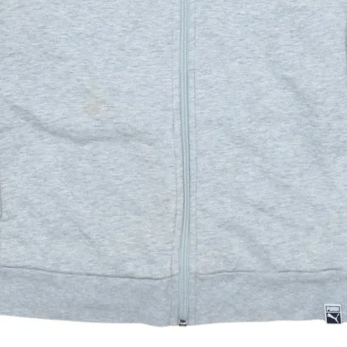 Puma Light Grey Track Jacket Women's Small Zip Front White Sleeve Stripes Embroidered Logo Outerwear sold by Vintage Club product image thumbnail 5