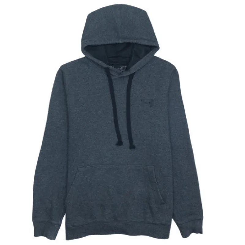 Under Armour Dark Grey Hoodie Men's Small ColdGear Fitted Embossed Logo Pullover Sweatshirt sold by Vintage Club