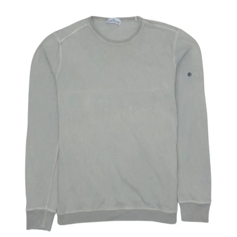 Vintage Stone Island Beige Crewneck Sweatshirt Women's XL, Compass Icon sold by Vintage Club