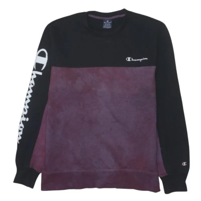 Champion 90s Vintage Black Burgundy Crewneck Sweatshirt Men's M made by Champion