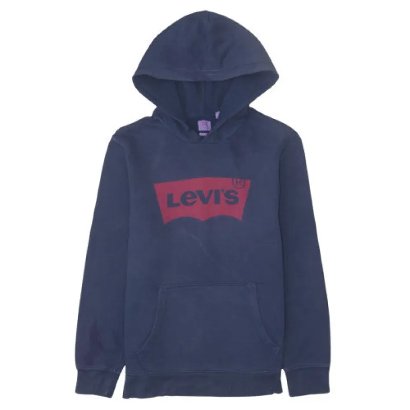 Levi's Vintage 90's Pullover Hoodie Men's Small Navy Blue Logo Sweatshirt made by Levi's