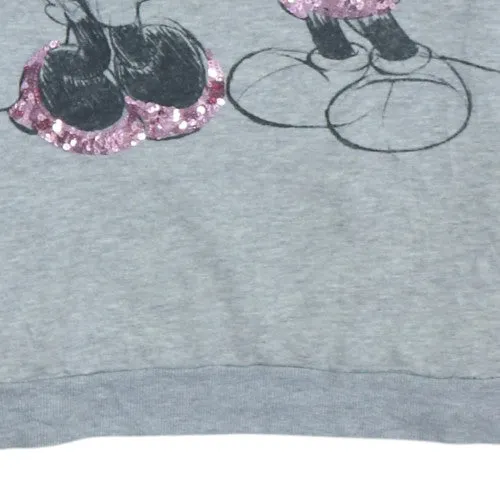 Vintage Disney 90's Grey Sequin Sweatshirt S Mickey Minnie Retro sold by Vintage Club product image thumbnail 5
