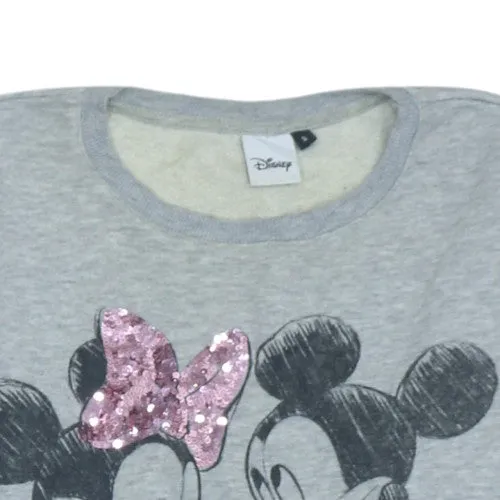 Vintage Disney 90's Grey Sequin Sweatshirt S Mickey Minnie Retro sold by Vintage Club product image thumbnail 3