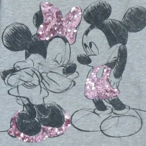 Vintage Disney 90's Grey Sequin Sweatshirt S Mickey Minnie Retro sold by Vintage Club product image thumbnail 4