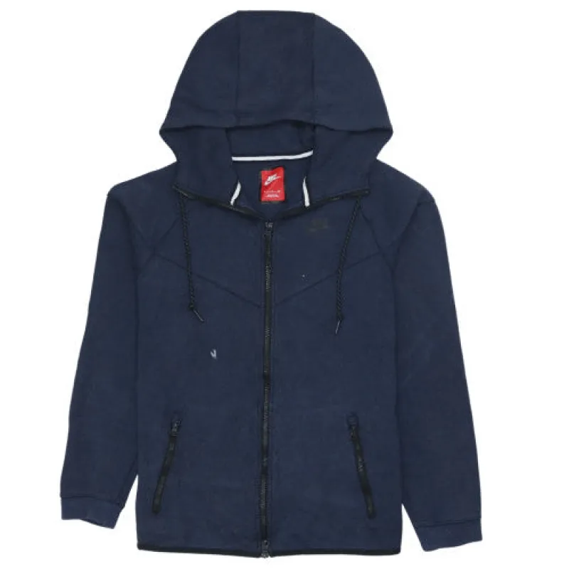 Vintage Nike 90s Navy Blue S Hooded Pullover with Iconic Swoosh Logo sold by Vintage Club