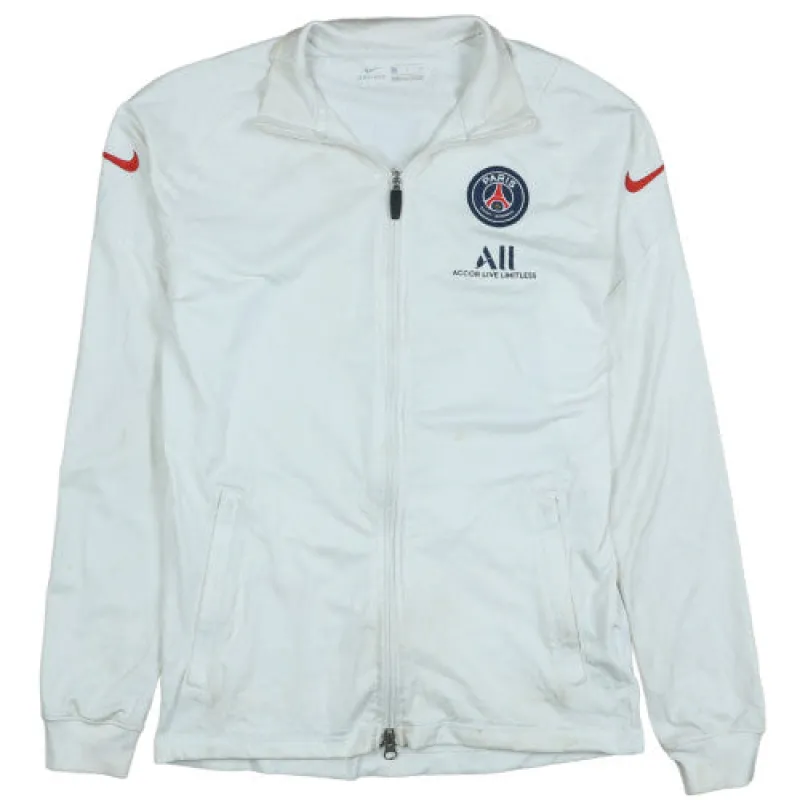 Nike PSG 90's Dri-Fit Men's White Track Jacket Small Size Crest sold by Vintage Club