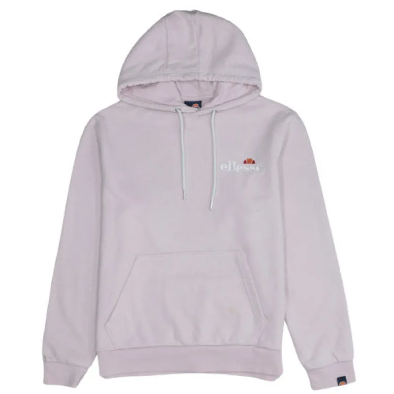 Ellesse Light Pink Hoodie Women’s UK 14 Embroidered Chest Logo Front Pocket Pullover Sweatshirt made by Ellesse