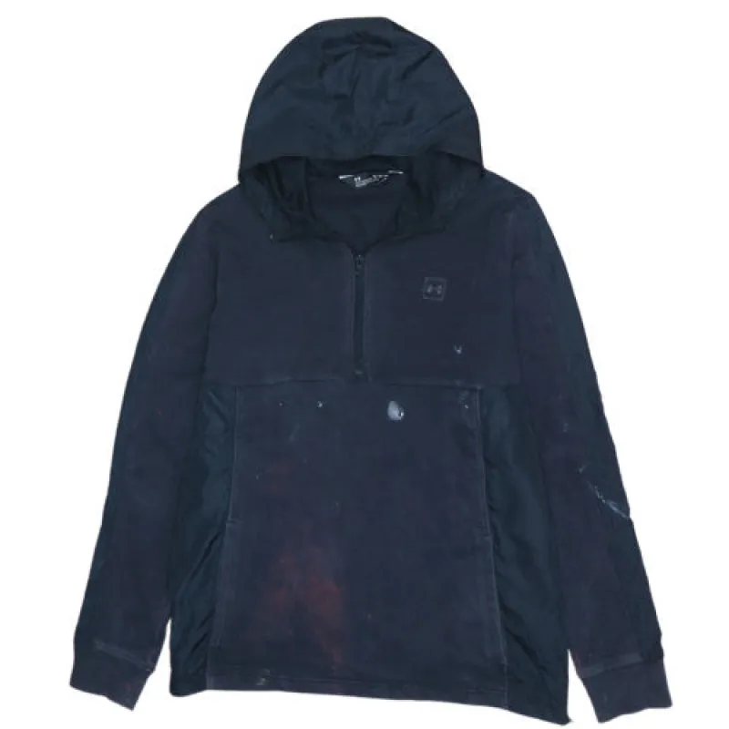 Under Armour Black Hoodie Men's XLarge Quarter Zip Logo Front Pocket Pullover Top sold by Vintage Club