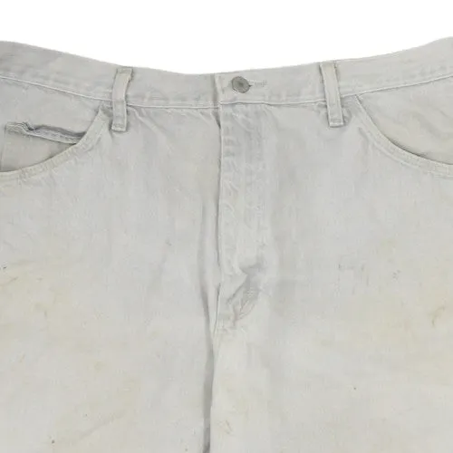 Wrangler Beige Denim Shorts Men's 38 Relaxed Fit Five Pocket Zip Fly Workwear sold by Vintage Club product image thumbnail 4