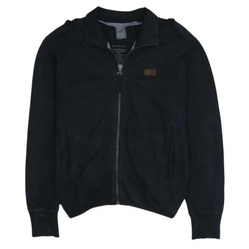 Nike Black Full Zip Jacket Men's Medium Back Printed Logo Zip Pockets Casual Outerwear sold by Vintage Club