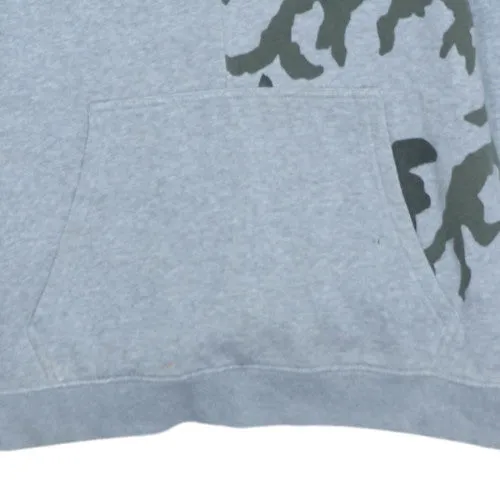 Nike Grey Hoodie Men's Small Printed Logo Camo Panel Kangaroo Pocket Pullover Sweatshirt sold by Vintage Club product image thumbnail 5