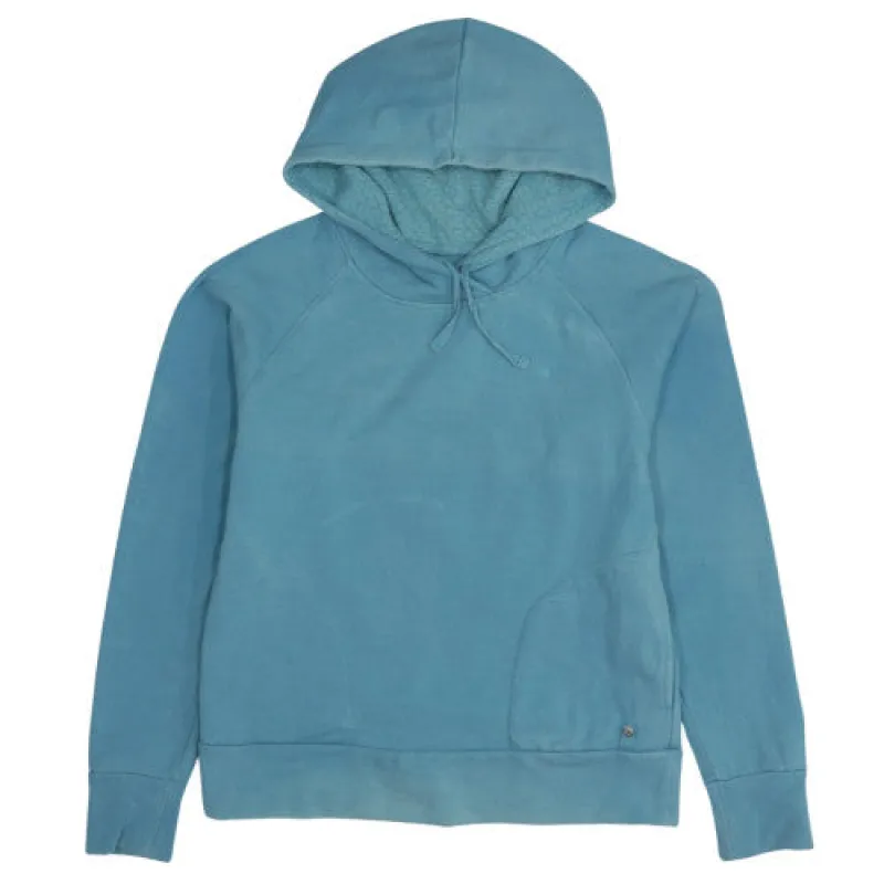 Champion Aqua Blue Hoodie Women’s Medium Raglan Sleeves Drawstring Hood Kangaroo Pocket Sweatshirt sold by Vintage Club