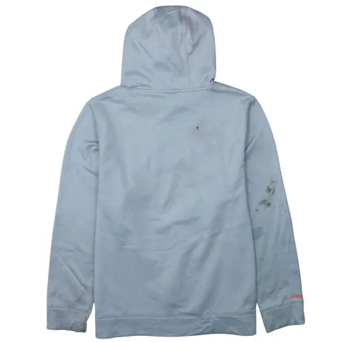 Under Armour Light Grey Hoodie Men's Large Printed Logo Kangaroo Pocket Pullover Sweatshirt sold by Vintage Club product image thumbnail 2