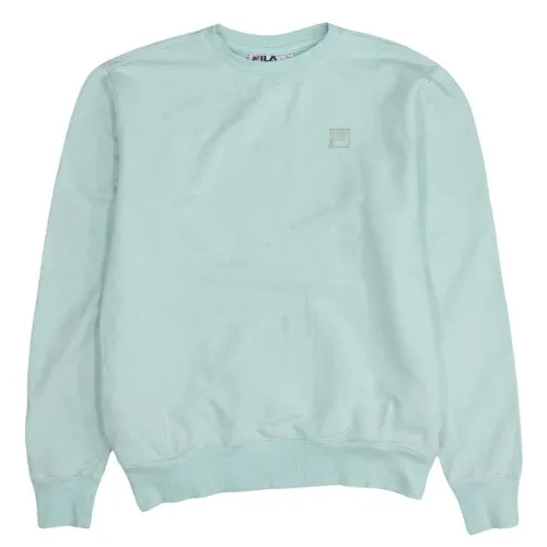 Fila Mint Green Sweatshirt Men's Small Crewneck Minimal Logo Pullover Jumper Top sold by Vintage Club