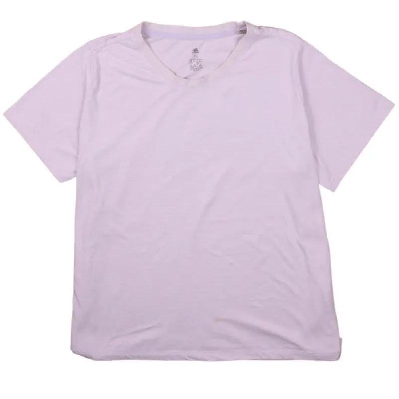 Adidas Light Purple T Shirt Women’s 3XL Back Printed Logo Aeroready Casual Top made by Adidas