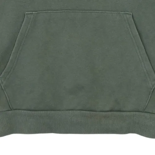 Puma Khaki Green Hoodie Men's Medium Printed Logo Kangaroo Pocket Pullover Sweatshirt sold by Vintage Club product image thumbnail 5