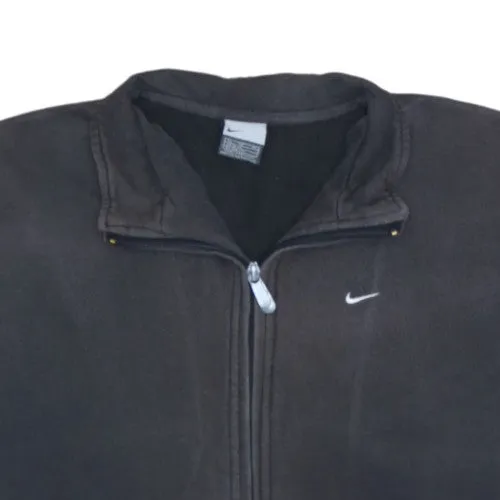 Nike Black Full Zip Sweatshirt Women’s XL Embroidered Swoosh Fleece Lined Jacket Top sold by Vintage Club product image thumbnail 3