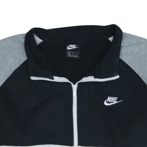 Nike Black Grey Full Zip Sweatshirt Men's XLarge Embroidered Swoosh Split Colour Jacket Top sold by Vintage Club product image thumbnail 3