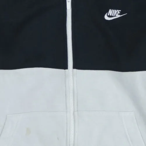 Nike Black Grey Full Zip Sweatshirt Men's XLarge Embroidered Swoosh Split Colour Jacket Top sold by Vintage Club product image thumbnail 4