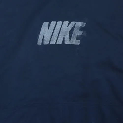 Nike XL Navy Blue 90's Spellout Pullover Hoodie Women's Bold Logo sold by Vintage Club product image thumbnail 4