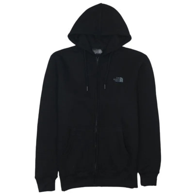 The North Face Black Full Zip Hoodie Men's Small Embroidered Chest Logo Kangaroo Pockets Sweatshirt sold by Vintage Club