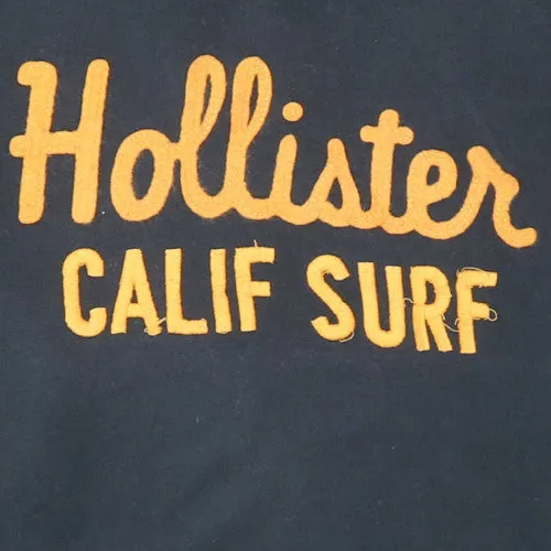 Hollister Black Hoodie Men's Large Embroidered Calif Surf Logo Kangaroo Pocket Pullover Sweatshirt sold by Vintage Club product image thumbnail 4