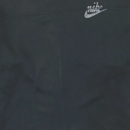 Nike Black Sweatshirt Men's Small Printed Swoosh Logo Front Back Crewneck Pullover Top sold by Vintage Club product image thumbnail 4