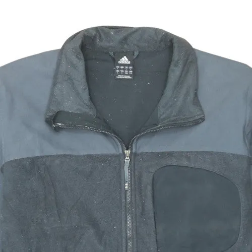 Adidas Black Full Zip Jacket Men's Large Three Stripe Back Reflective Outdoor Outerwear sold by Vintage Club product image thumbnail 3