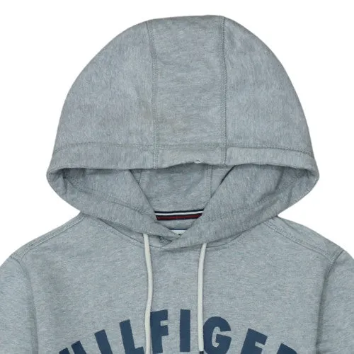 Tommy Hilfiger Grey Hoodie Men's Small Printed Hilfiger Denim New York Logo Pullover Sweatshirt sold by Vintage Club product image thumbnail 3