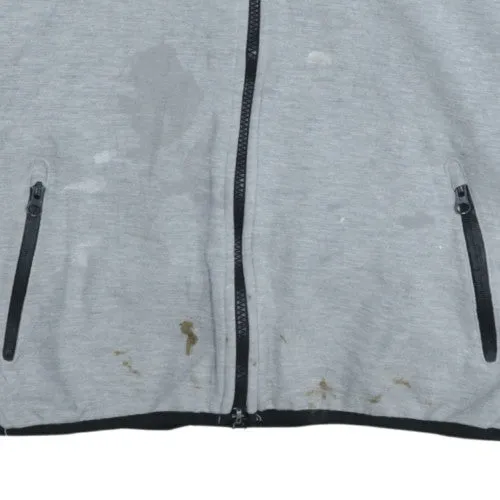 Nike Light Grey Full Zip Hoodie Men's Large Embroidered Swoosh Zip Pockets Sweatshirt sold by Vintage Club product image thumbnail 5