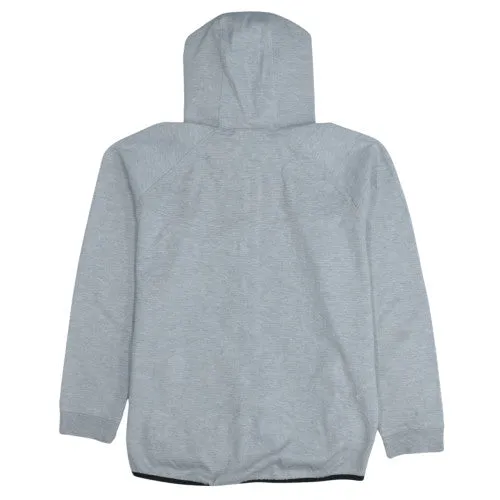 Nike Light Grey Full Zip Hoodie Men's Large Embroidered Swoosh Zip Pockets Sweatshirt sold by Vintage Club product image thumbnail 2