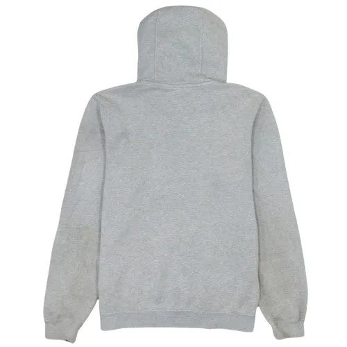 Nike Grey Hoodie Men's Small Embroidered Spellout Logo Kangaroo Pocket Pullover Sweatshirt sold by Vintage Club product image thumbnail 2