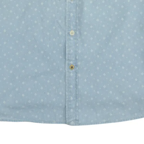 Tommy Hilfiger Light Blue Shirt Men's Large Patterned Hilfiger Denim Long Sleeve Button Up sold by Vintage Club product image thumbnail 5