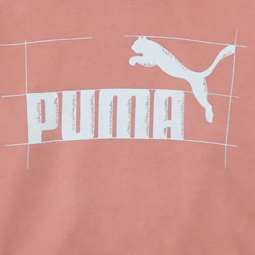 Puma Salmon Pink Hoodie Men's Small Printed Box Logo Kangaroo Pocket Pullover Sweatshirt sold by Vintage Club product image thumbnail 4