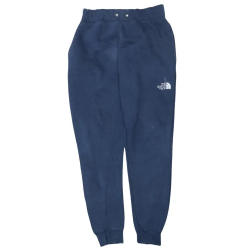 The North Face Navy Blue Joggers Men’s Medium Embroidered Logo Elastic Cuffs Fleece Sweatpants made by Vintage Club