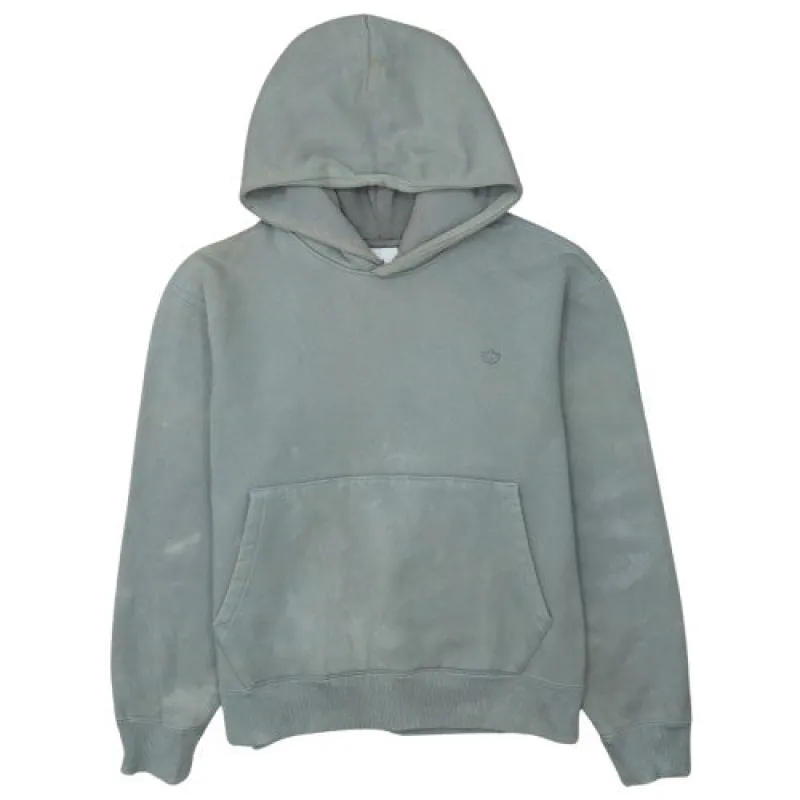 Adidas Faded Grey Hoodie Men’s XLarge Trefoil Logo Kangaroo Pocket Pullover Sweatshirt sold by Vintage Club