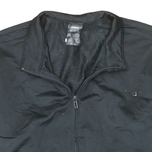 Adidas Black Track Jacket Men's XLarge Zip Pockets Subtle Logo Three Stripe Sleeves Outerwear sold by Vintage Club product image thumbnail 3
